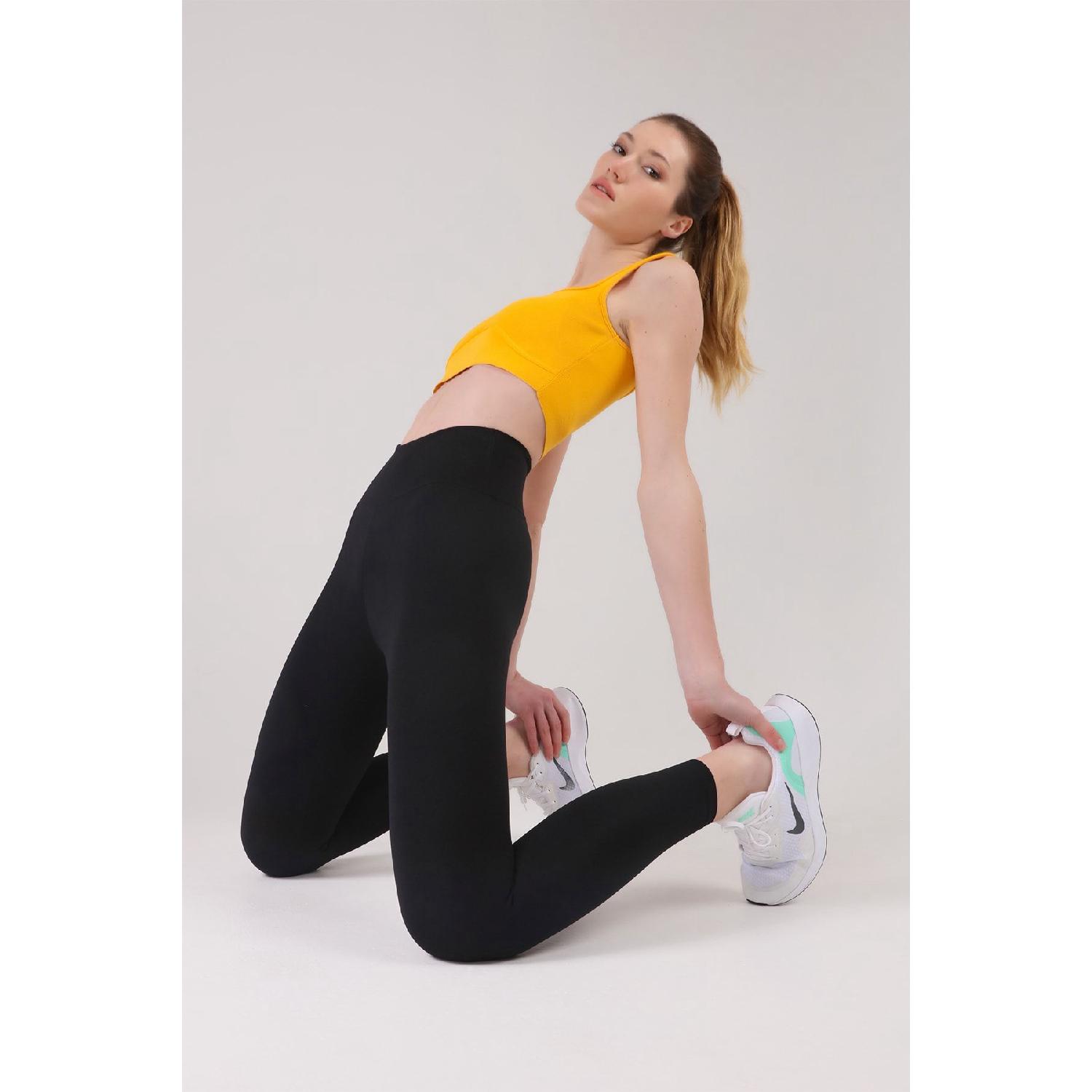 

High Waisted Black Leggings Standart чорний