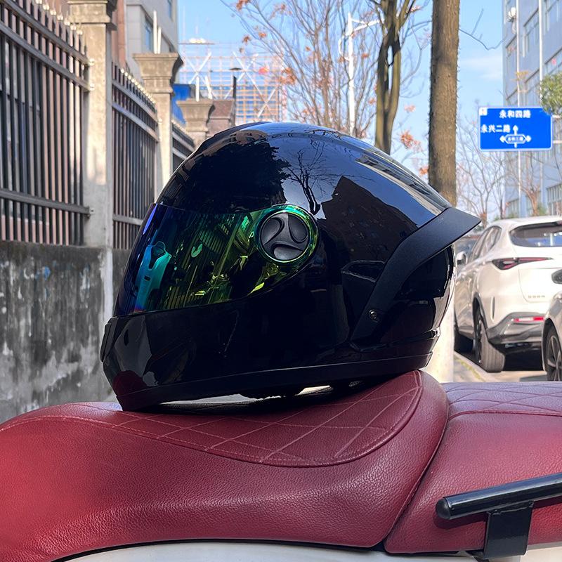 Motorcycle helmet full helmet men and women winter warm safety four seasons knight electric vehicle locomotive full