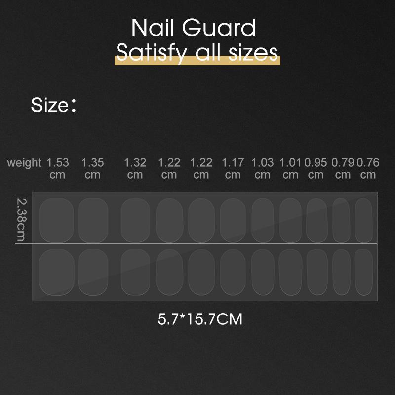 Nail Salon Nail Polish Glue Protective Sticker 1 Piece Nail Polish Film Sticker Double Row 22 Can Tear Nail Patch