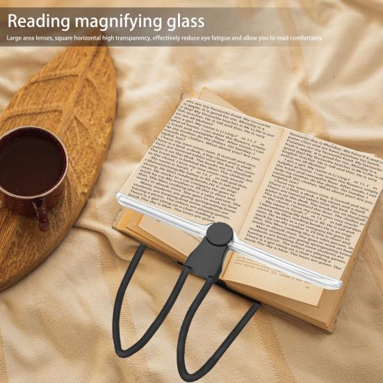 Neck Hanging Magnifier Hands-Free Magnifying Glass with Flexible Gooseneck Large Viewing Area