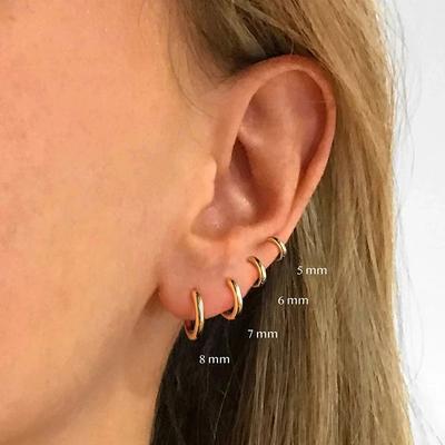 925 Sterling Silver Rose Gold Small Hoop Earrings For Women Girls Gift Wedding Engagement Party Gift Smooth Ear Bone Buckle