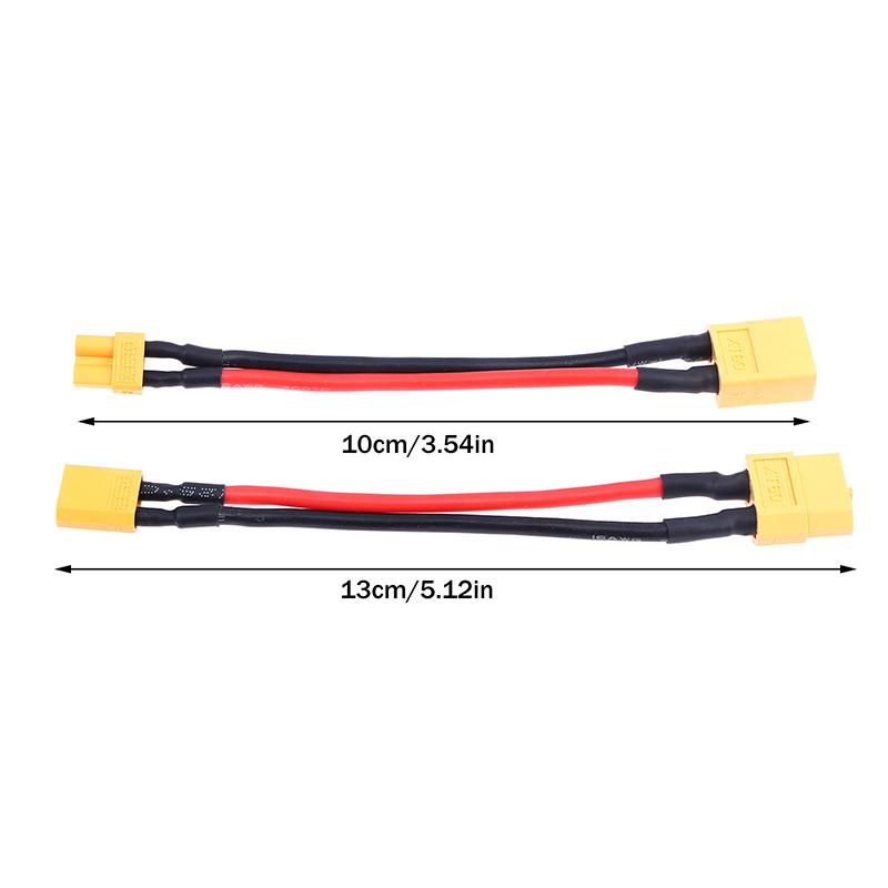 5Pcs Adapter Xt60 To Xt30 Connector Male/Female Plug 16Awg 100Mm Silicone Wire Cable For Rc Fpv Quadcopter Drone