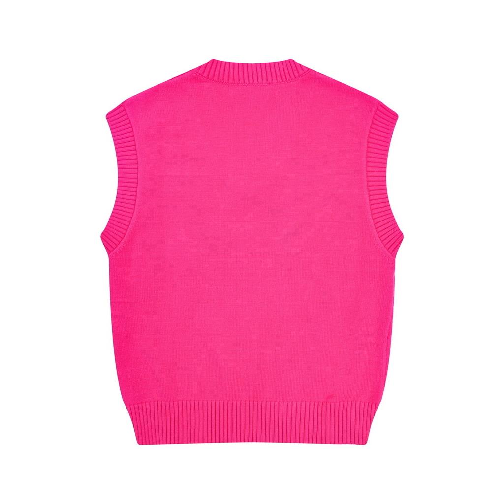 AMI Toamnă și Iarnă Nou Pulover fără mâneci cu decolteu în V și inscripție inimă roșie pentru cuplu