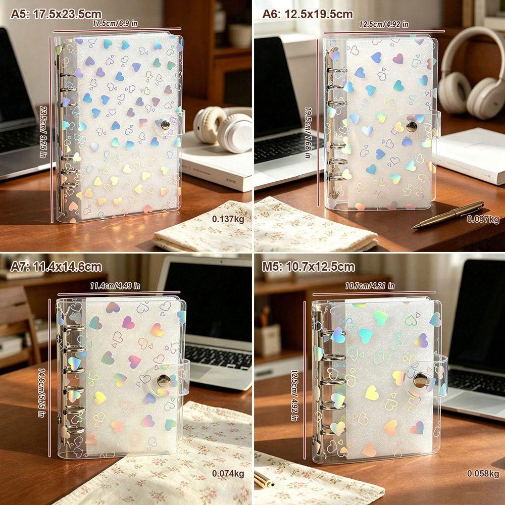 A5/A6/A7/M5 Binder Cover PVC Planner Cover New Loose-Leaf Notebook Shell  Students