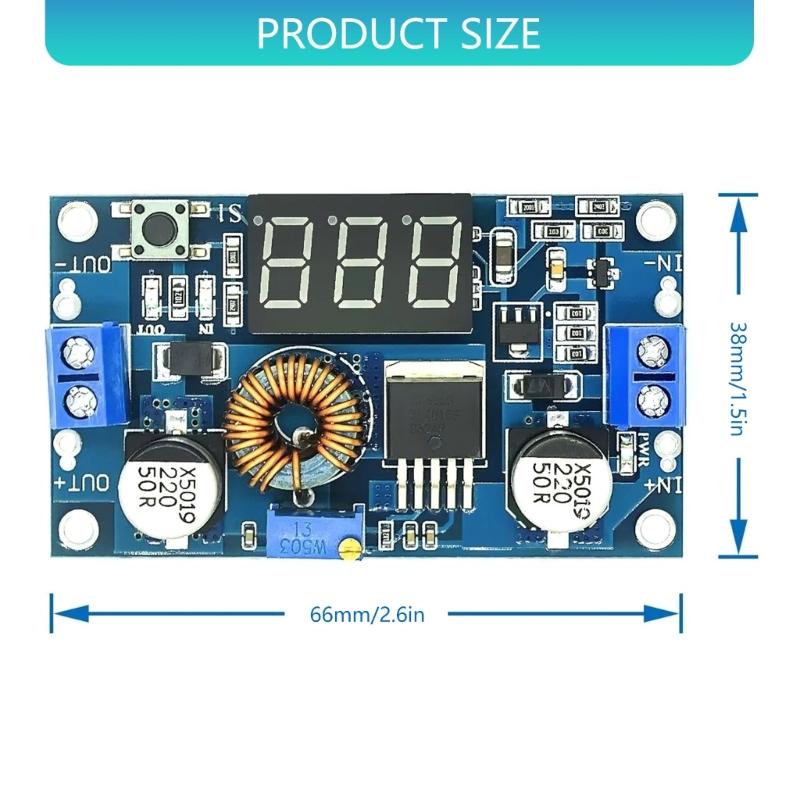 High Current 5A Stepping Down Power Supply Module Adjustable Voltages Regulator 4-38V Input 1.25 36V Output 96% Efficiency
