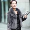 New Womens Winter Autumn Short Section Faux Fur Jackets Man-made Rabbit  Collar Casual  Coats E98