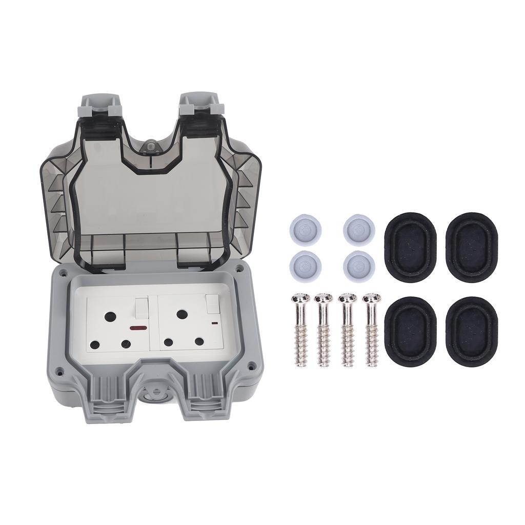 Cover Box Oulet IP66 Weatherproof South Africa Outdoor Socket with Switches Indicator Lights