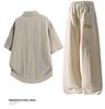 Men's Summer Ice Silk Lyocell Casual Polo Set - Loose, Sweat-Absorbent, Short Sleeve Sportswear Two-Piece.