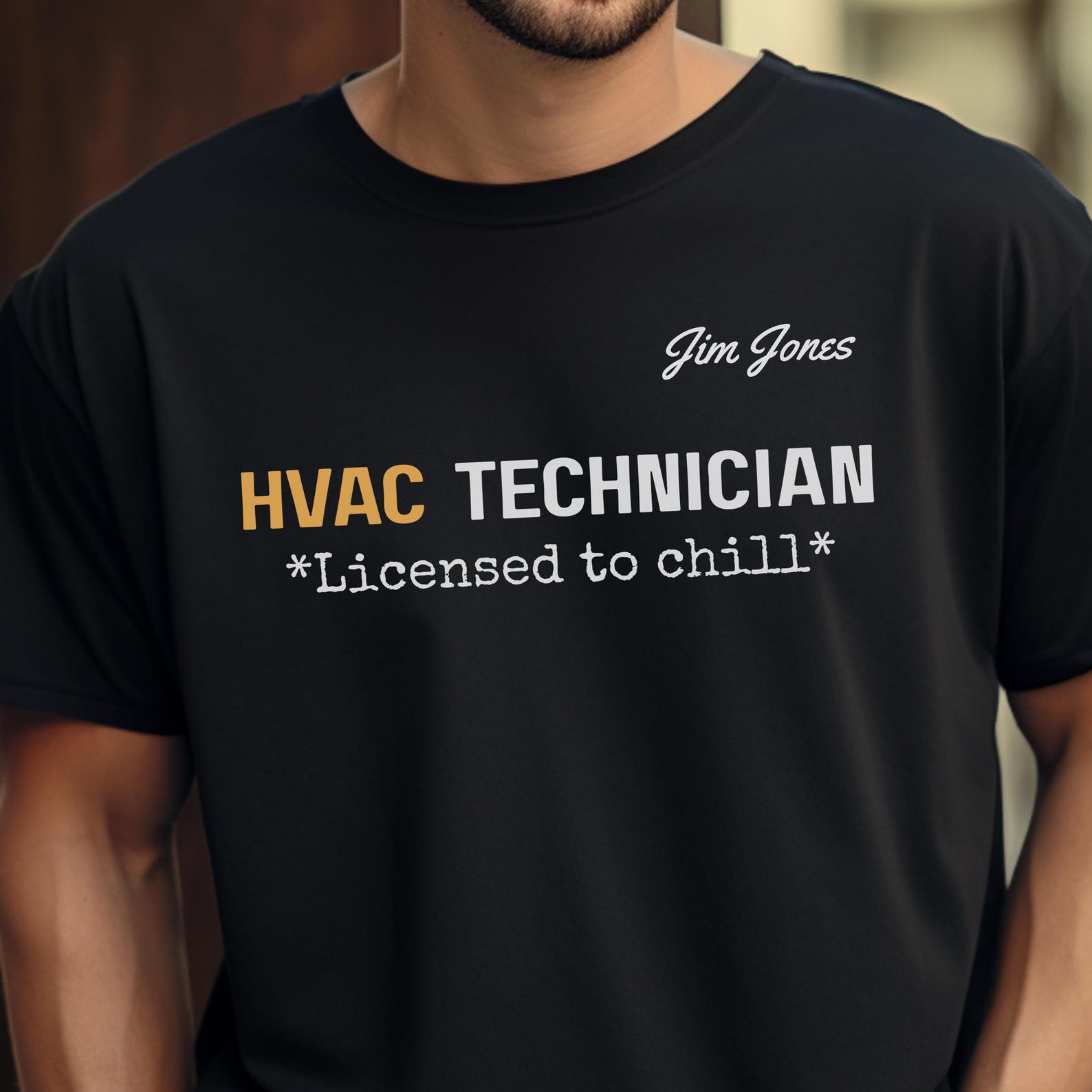 Funny HVAC Technician T-Shirt: License to Chill - AC Repair Gift 4XL