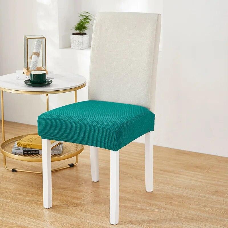 Housse de chaise en Jacquard sans dossier, housse de chaise pour salle à manger, maison, mariage, bureau, extensible, Anti-salissure, sans dossier, 1 pièce
