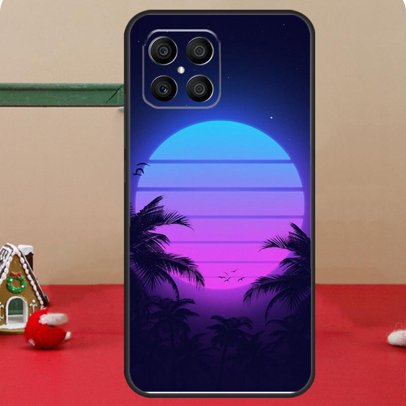 Synthwave 80's Retro Neon Vaporwave Case For Honor Magic 8 Pro 6 7 Lite Honor 400 200 50 70 X8c X8b X9a X9b X9c X9d Win RT Coque