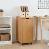 Rollcontainer Honigbraun 34 x 39 x 65,5 cm Massivholz Kiefer