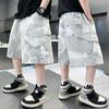 Summer Kids Casual White Camouflage Shorts Big Boys High Waist Streetwear Short Pants Bottoms Tweens Child Camo Cargo Shorts