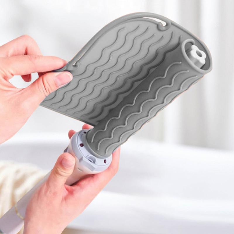 Multifunktionale hitzebeständige Silikonunterlage Isoliermatte für Haarglätter, Lockenstab, Lockenwickler, Glätteisen