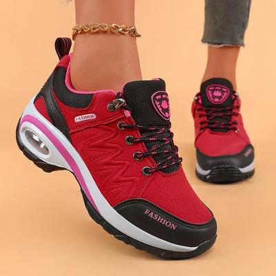 Women's Hiking Shoes Fashionable Luxurious Wedge Running Shoes Shock-absorbing Breathable Comfortable Outdoor Camping Sneakers