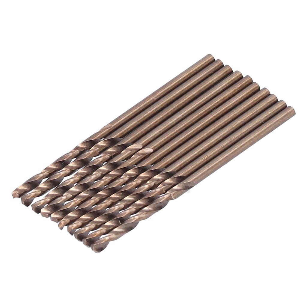 10Pcs Twist Drill Bits Straight Shank HSS Hole Processing Hardware Manual Tools 2mm