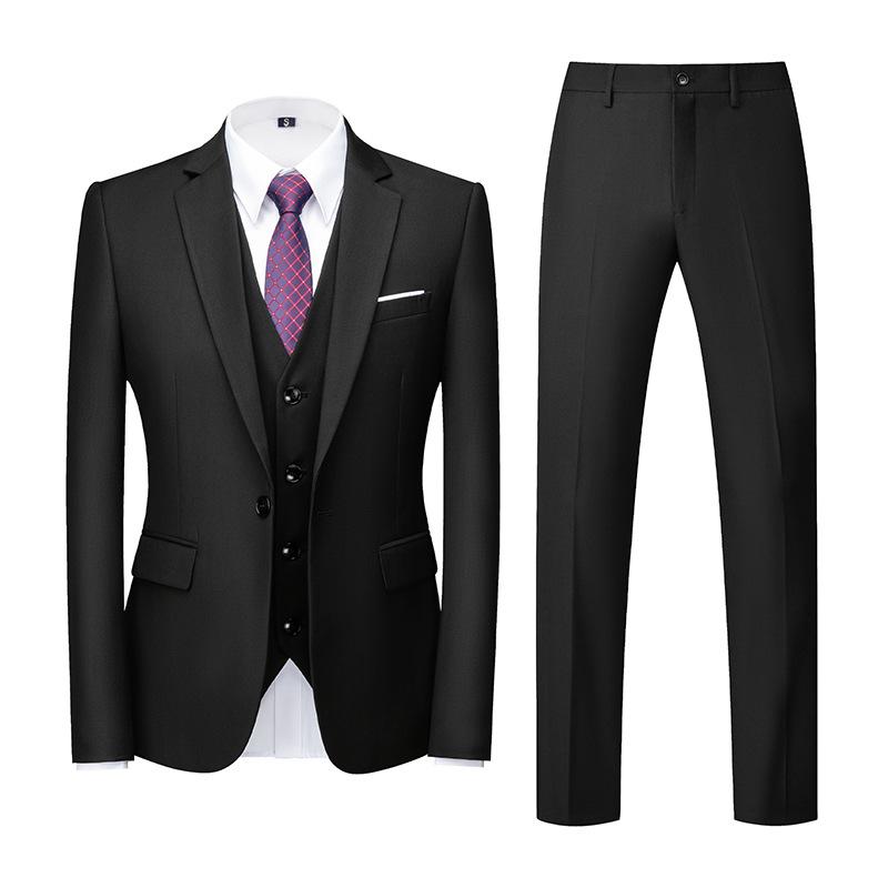 Men s Clothing Wedding Three Piece Suit Suits L чёрный