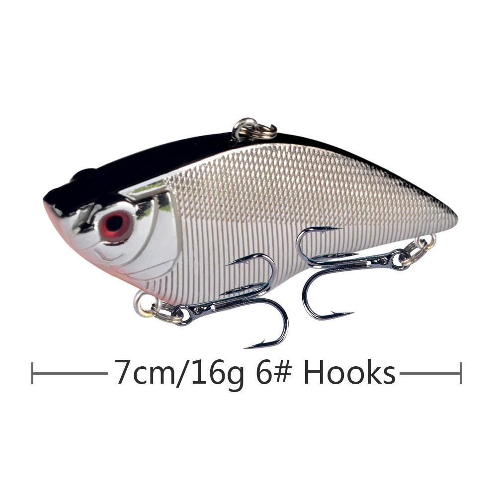 1PCS Hard VIB Fishing Lure 7cm 16g Plastic Artificial Bait Treble Hooks Peche Bass Pike Trolling Pesca Fishing Tackle