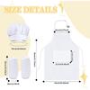 Chef Apron Set with Hat Sleeve Outfit Costume Toddler Adjustable Aprons Cooking Baking Painting