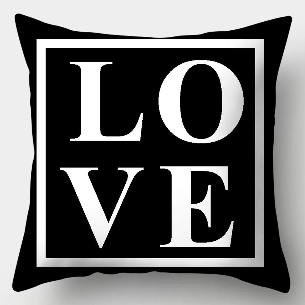 Black and White Series Pillowcase Sofa Simple Home Style Cushion Cover Bedroom Living Room