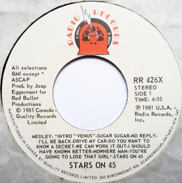 

7inch Record STARS ON 45 - Stars On 45 RR426X RADIO 1981 Canada Dance & Electronica Used