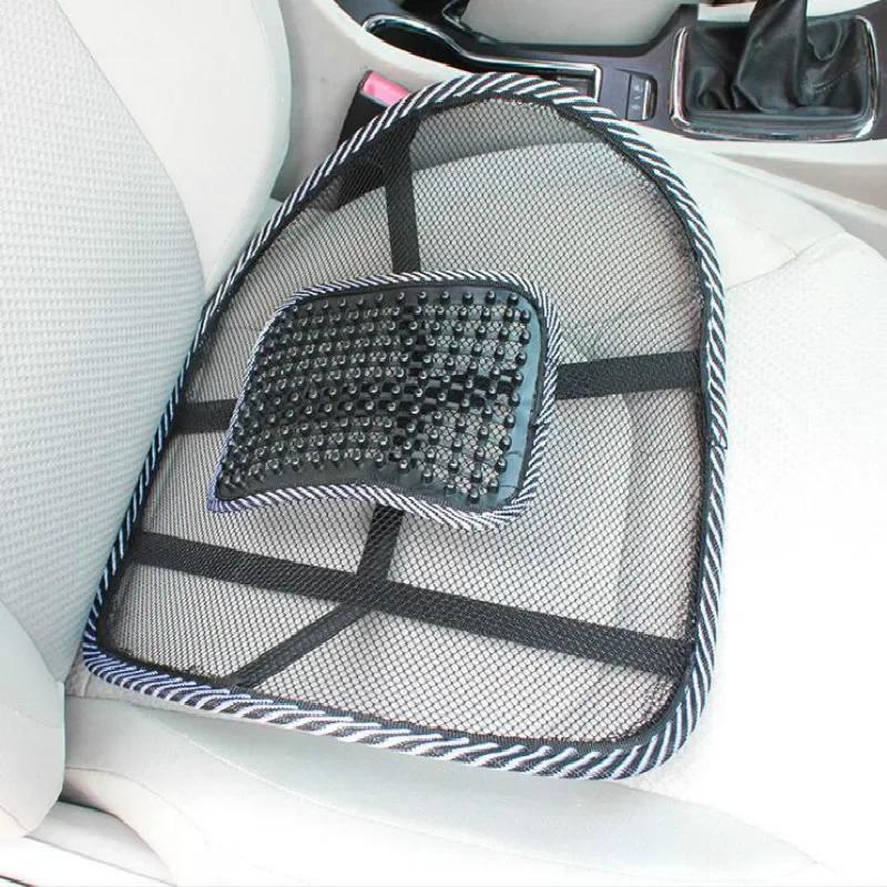 Car Seat Office Chair Massage Back Lumbar Support Mesh Ventilate Cushion Pad Black Mesh Back Lumbar Cushion for Car Driver