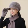 Winter Mother Hat Women's Fashion Wool Hat In The Elderly Cold Warm Rabbit Hair Knitted Hat