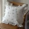 Skin-friendly Cushion Cover Home Decor Sofa Ruffle Pillows Cover Couch Ornament Cotton Floret Frill Pillowcase with Flounces