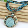 SUMENG 2024 Collana Vintage Gioielli Moda Popolare Stile Retrò Boemo Multistrato Catena di Perline Grani di Cristallo Ciondolo