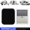 16 X 20in RV Window Rounded Corner Double Layer Acrylic Hydraulic Support Rod Privacy Protection for Caravan Trailer