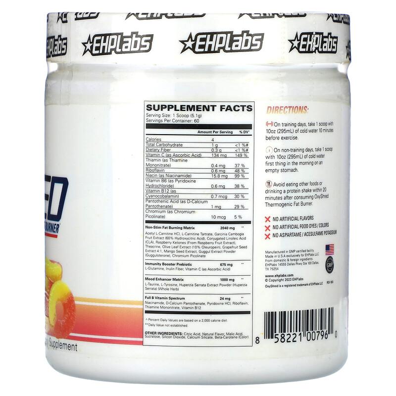 OxyShred Non-Stim, Thermogenic Fat Burner, Kiss My Peach, 10.8 oz (306 g)