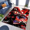 Marc Marquez 93 MotoGP Rug, Motorcycle Racer Portrait Print Area Rug, Motorbike Racing Floor Mat for Fan Bedroom Decor