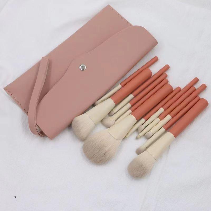 Série Vacances Set de 12 Pinceaux de Maquillage - Pinceaux Super Doux pour Fards à Paupières, Poudre Libre et Débutants