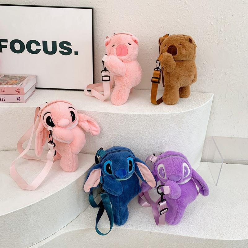 2025 Cute Plush Furry Crossbody Backpack for Little Girls