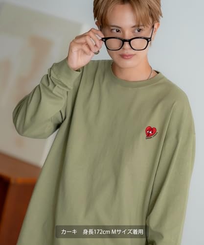 [IMPROVES] [SIDEWAYSTANCE] Embroidered Heart Long Sleeve T-Shirt