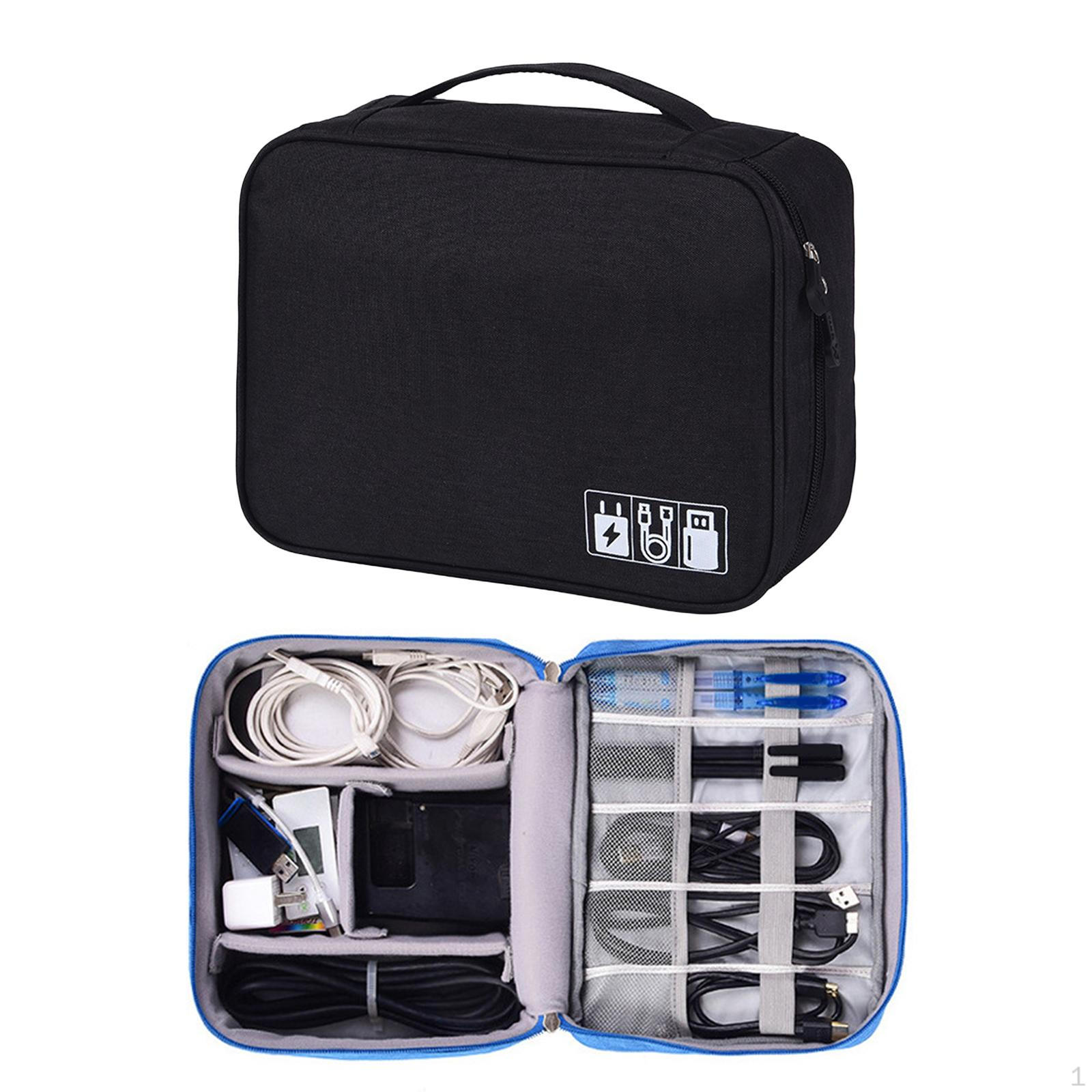 Сумка-органайзер для проводов Дорожный универсальный чехол Прочный чехол-аксессуар Маленькая сумка для переноски электроники для