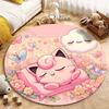 1 Pezzo Pokemon Jigglypuff Stampa Tappeto Rotondo Soggiorno Camera da Letto Tavolo e Sedia Divano Stanza dei Bambini Tappeto Decorativo Tappeto Potdemiel