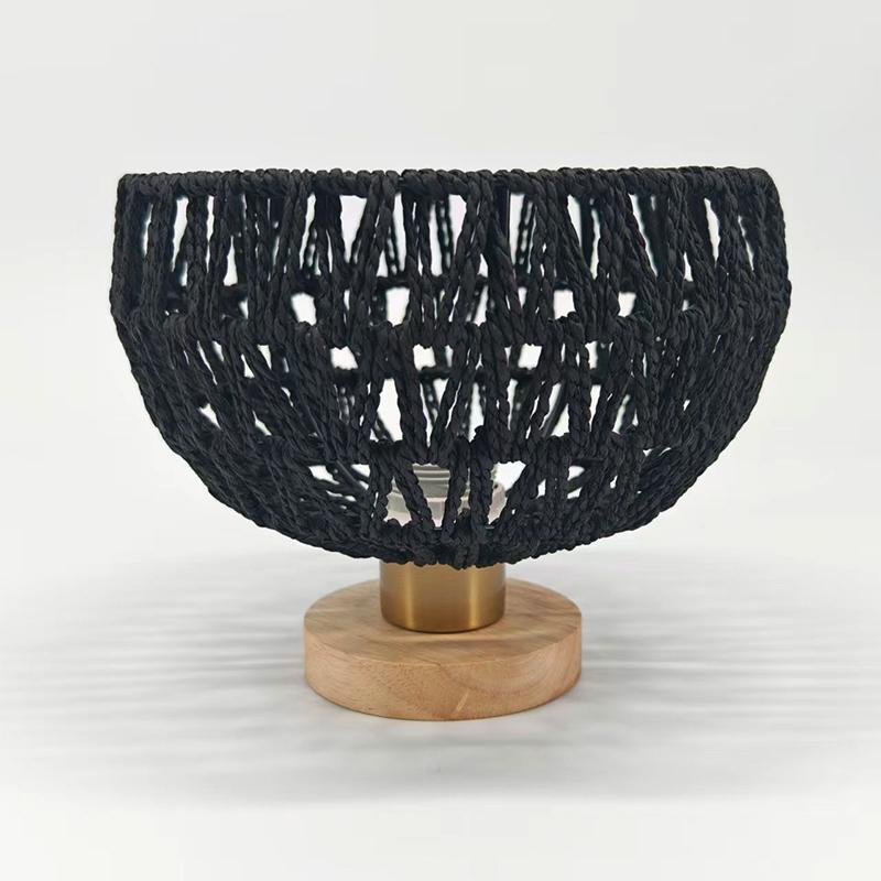 Rattan Deckenleuchte Schlafzimmer Wohnzimmer Deckenleuchte Homestay Gewebt Bauernhaus Landhaus Massivholz Deckenleuchte