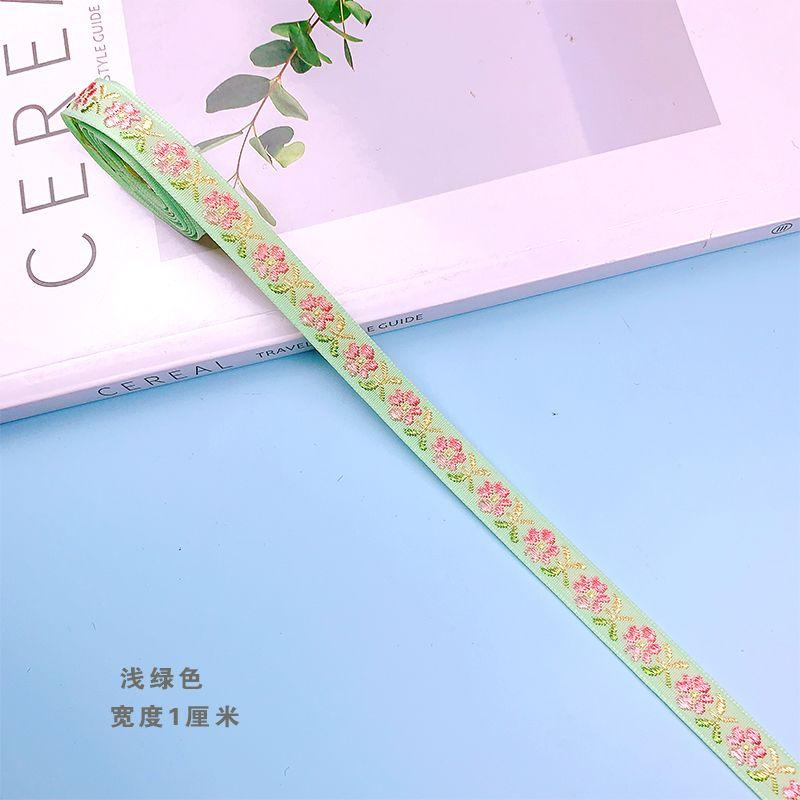 1cm Babykleidung Jacquard-Gurtband Spitze, Fächer-Saumstreifen Stoff Acht Schätze Gürtel Ethnische Accessoires Hut Dekorativer Gürtel