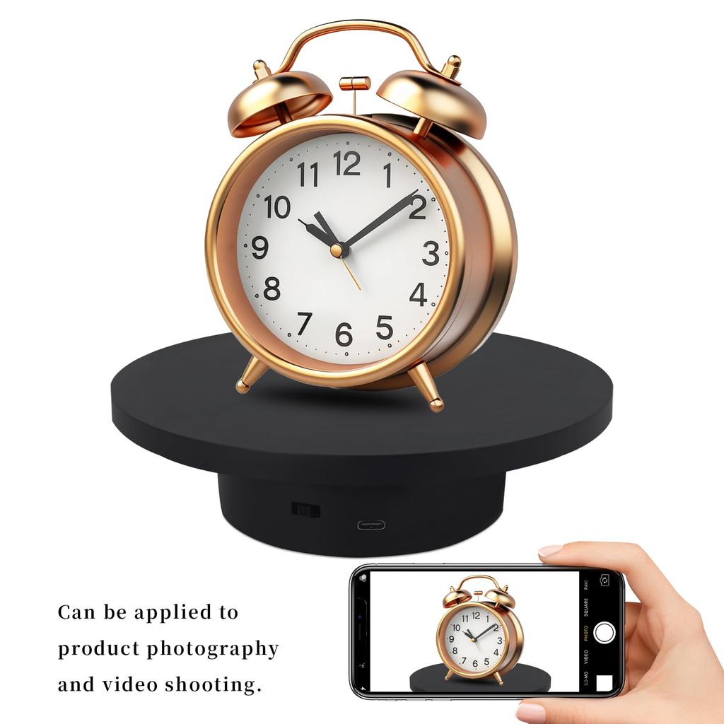 14cm USB Powered Electric Rotating Display Stand Jewelry Photography Turntable