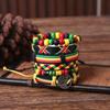 Men's Multicolor Tree of Life Braided Leather Bracelet Set
