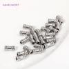 Wholesale 18k Gold Plated Straight Tube Beads Brass Metal Spacer Beads For Beading Jewelry Fittings,DIY Jewelry Making Supplies