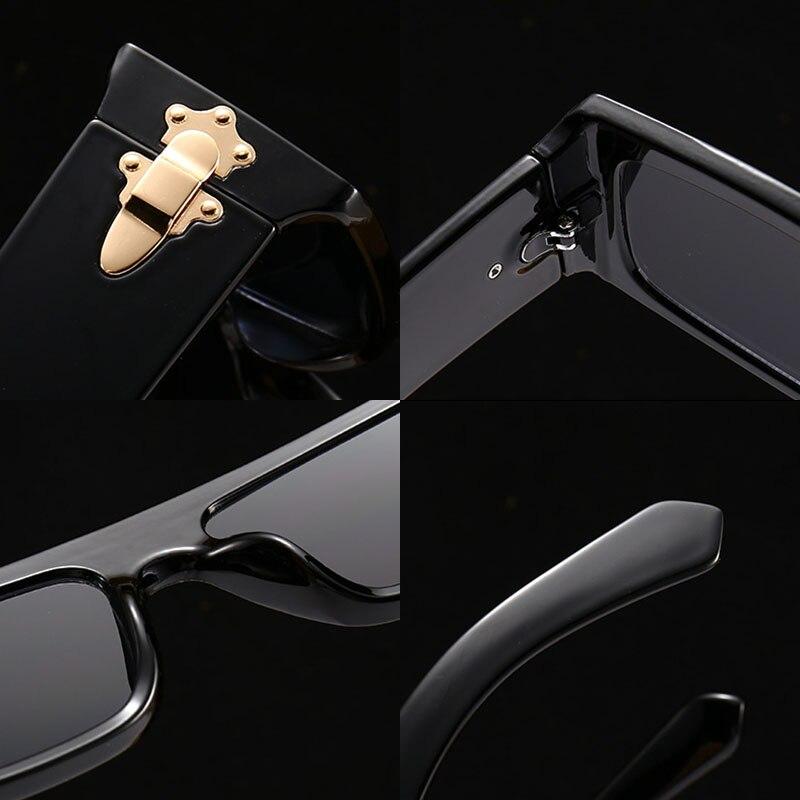 SHAUNA Ochelari de soare retro, dreptunghiulare mici, UV400 Ins, cadru marmorat popular, ochelari de soare 10 culori