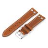 Vintage Leather Rivets Watch Strap 18mm 20mm 22mm Coffee Brown Watchband Stainless Steel Buckle for Men Wrist Belts Bracelet