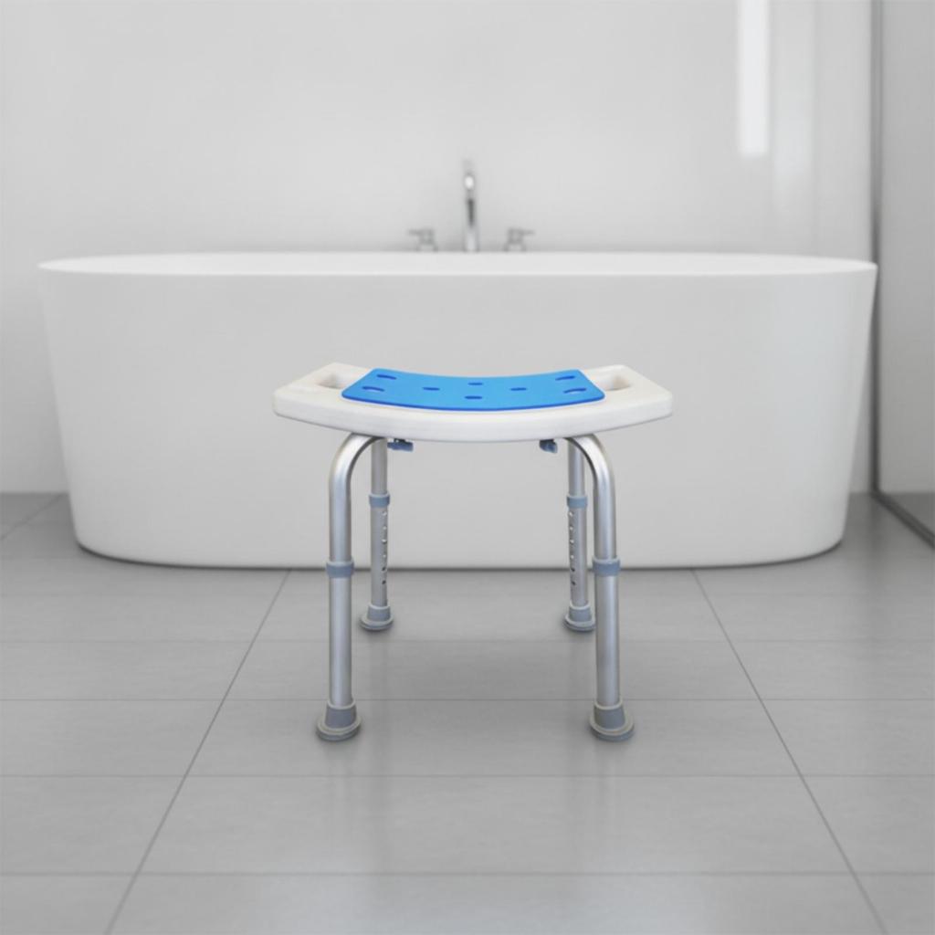 Shower Stool Slim for Assisted Bathing, Elderly Users