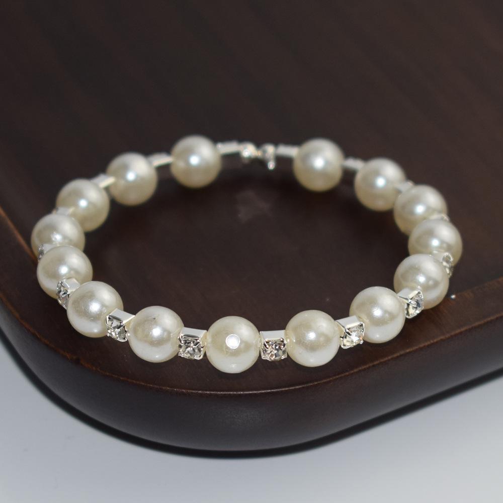 Wielowarstwowa Bransoletka Europejska i Amerykańska: 8mm Kamień Strass Perłowy, Modny Kreatywny Damski Design z 2/3/4/5/7 Rzędami