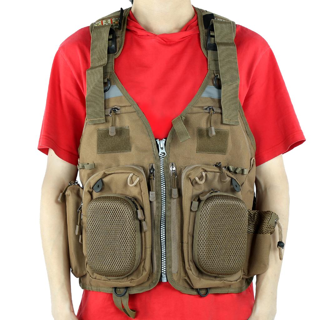 Outdoor Fishing Sports Vest Multi Pocket Professional Fishing Jackets Waistcoat for Men