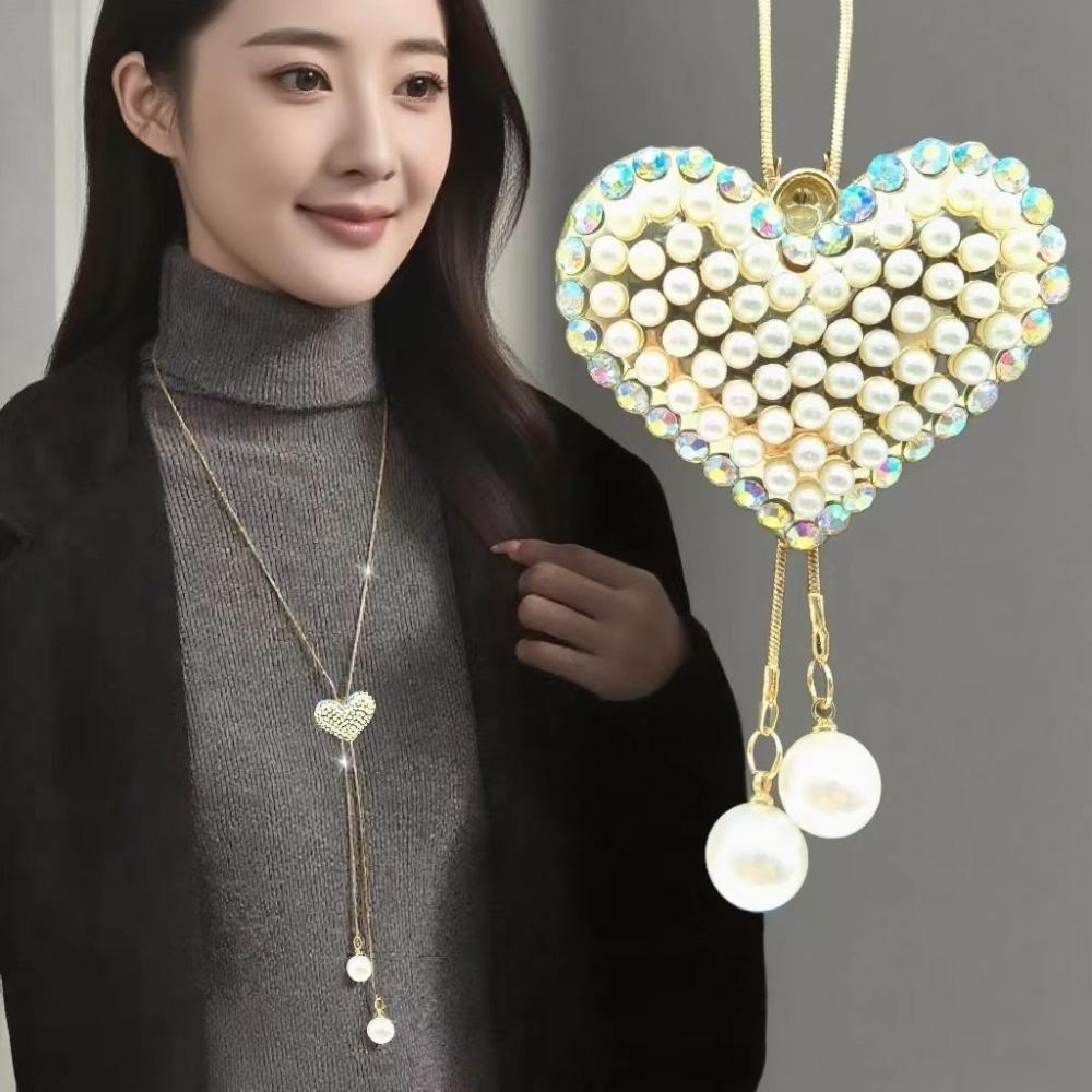 Sweater Chain Long Necklace Light Luxury High Sense Versatile Fringed Jewelry Accessories Pendant