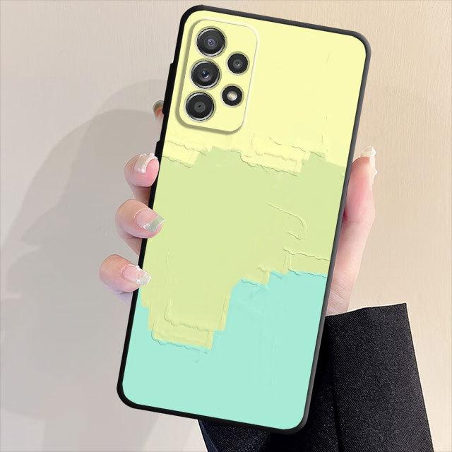 Custodia Nera Opaca Morbida Per Samsung Galaxy A53 A22 A71 A31 A51 A52 A23 A33 A32 A21s A72 A13 A11 A91 A14 Cover Funda Pittura ad Olio