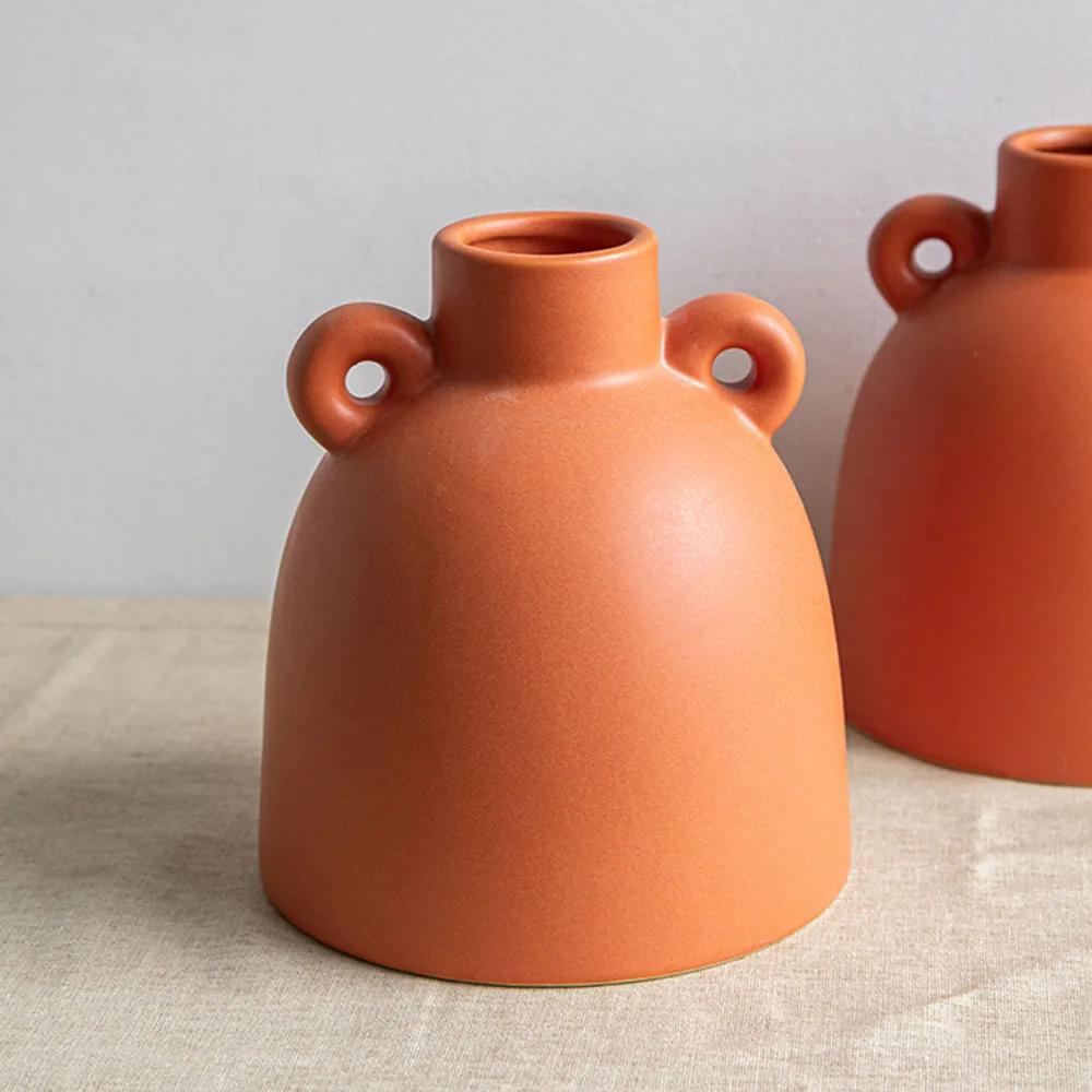 Nordic Ins Binaural Big Belly Vase Ornaments Living Room Bedroom Dining Table Ceramic Storage Jar Crafts Wedding Decoration
